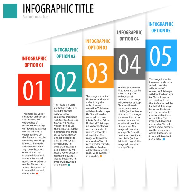 平面垂直信息图形选项横幅集图片下载