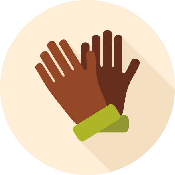 橡胶花园手套平图标图片下载