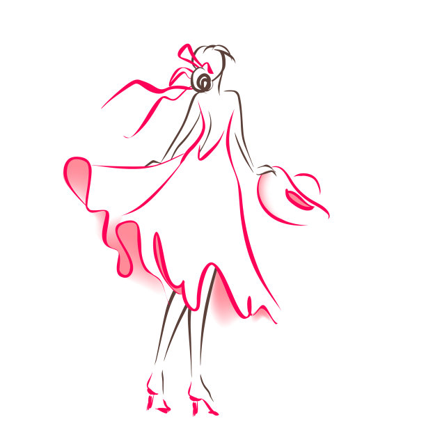 潦草的女人剪影图片下载