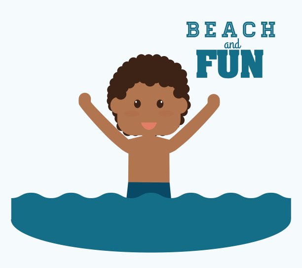 海滩上的设计图片下载