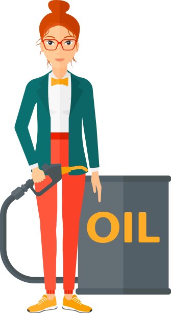 拿着油罐和油嘴的女人图片下载