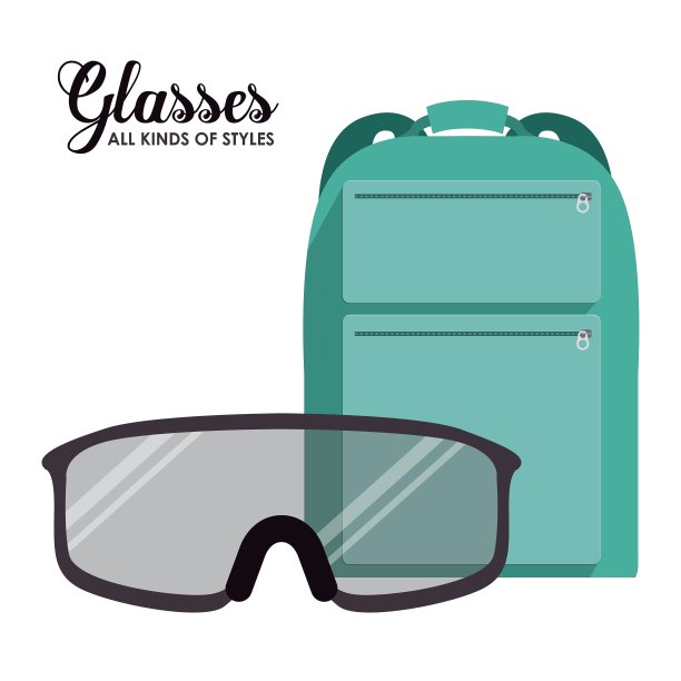 夏天的眼镜设计素材图片