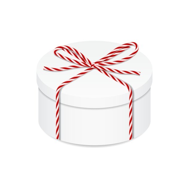 礼品盒与红色麻绳蝴蝶结图片下载