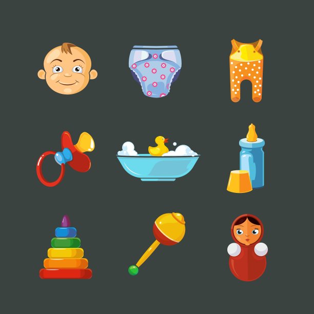 玩具图标的姿势在黑暗中设置隔离图片下载