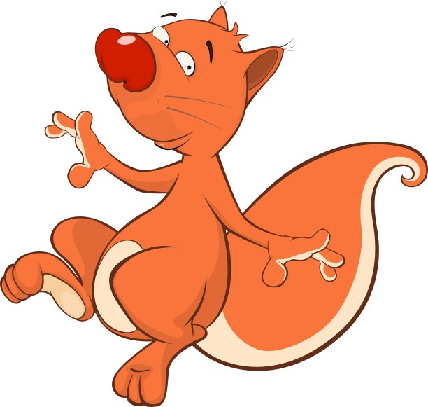 可爱的松鼠卡通人物图片下载