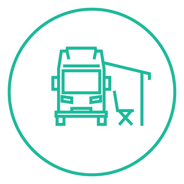 房车与帐篷线图标图片下载