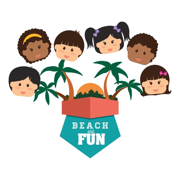 海滩上的设计图片下载