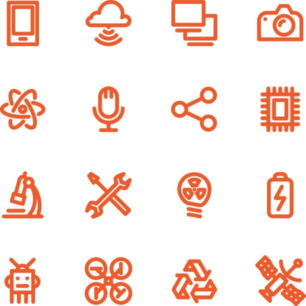 手绘平面图标图片下载