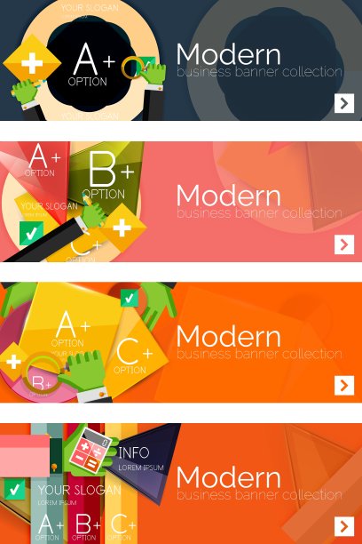 平面网络信息图概念和集合图片下载