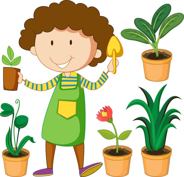 盆栽的园丁图片下载