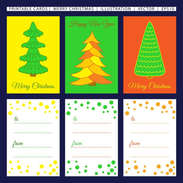 圣诞快乐，印刷贺卡图片下载