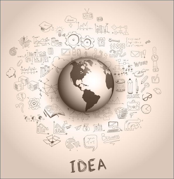 信息图团队与商业涂鸦素描图片下载