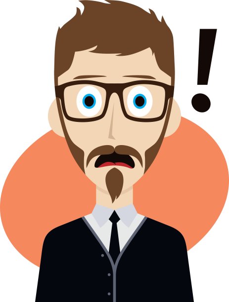 卡通人物男孩惊喜图片下载