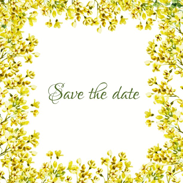 水彩花卉框架图片下载