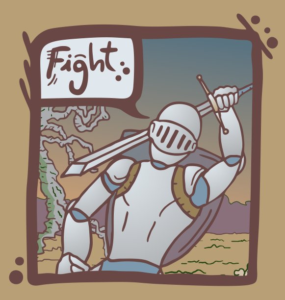 中世纪武士的场景图片下载