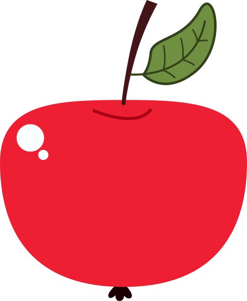 可爱美丽的红苹果孤立在白色图片下载
