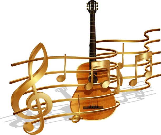 五线谱音量和吉他图片下载