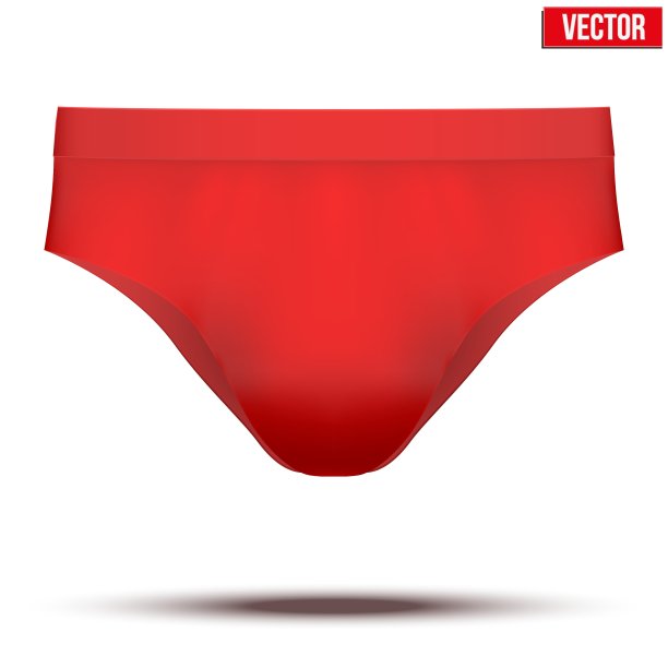 男性红色内裤简短孤立的背景图片下载
