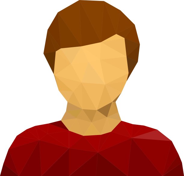 三角形男性用户头像图标图片下载