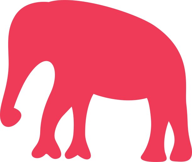 可爱美丽的野生非洲大象剪影图片下载