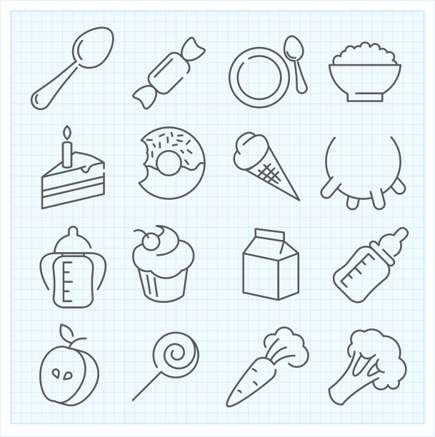 婴儿食品的图标图片下载