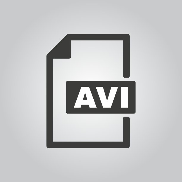 AVI视频文件格式扁平图标图片下载