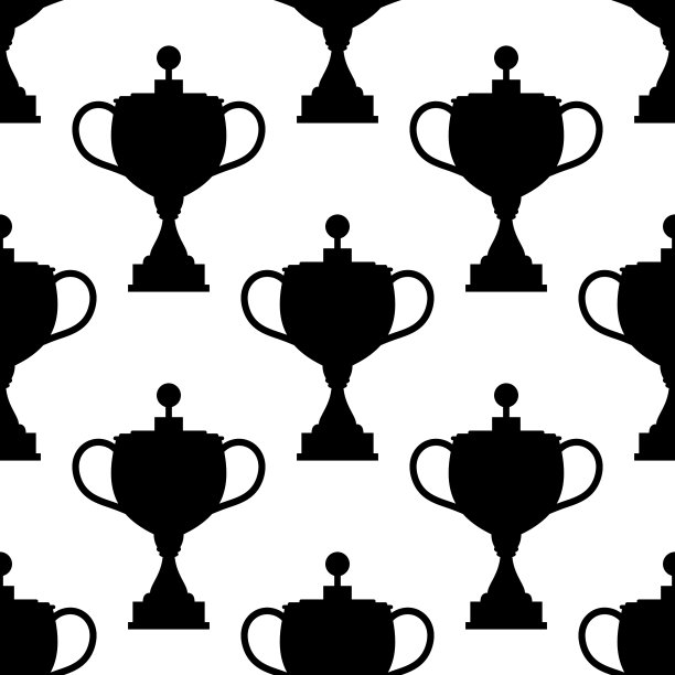 复古奖杯杯无缝图案图片下载