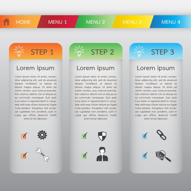 网页框模板和标题菜单图片下载