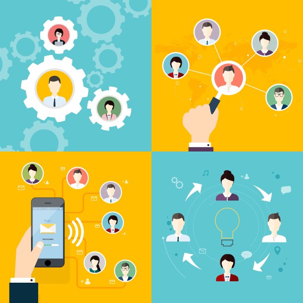 现代商业理念团队合作的理念图片下载