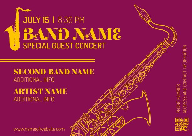 爵士乐音乐会萨克斯风垂直音乐飞行图片下载