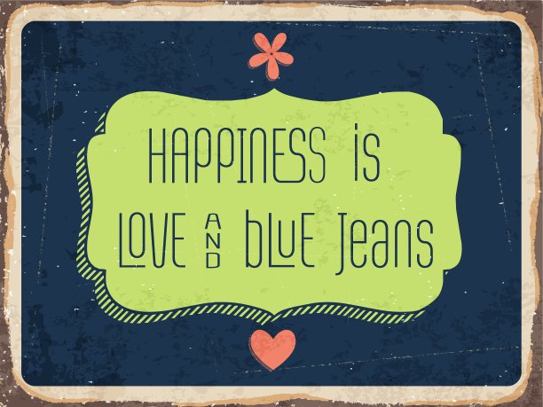 幸福是爱和蓝色牛仔裤图片下载