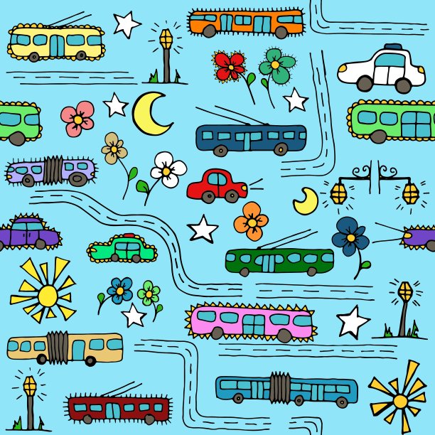 可爱的手绘复古元素图片下载