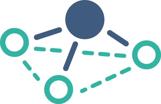 来自商业双色集的分子图标图片下载