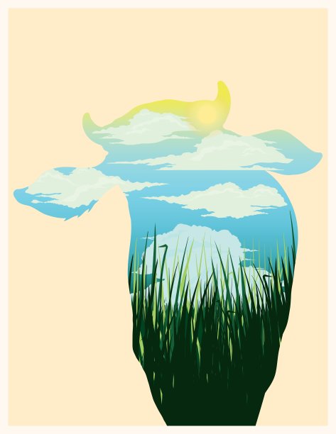 牛轮廓图片下载