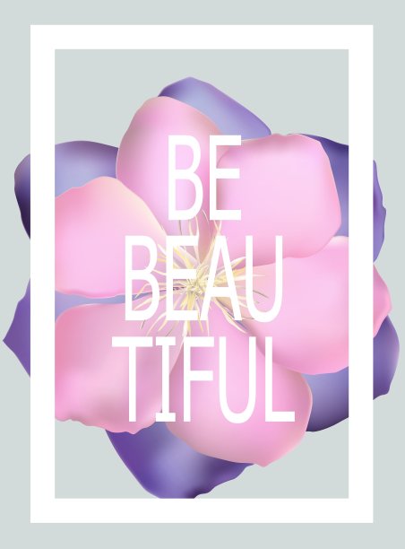 自然t恤图案与时尚口号图片下载