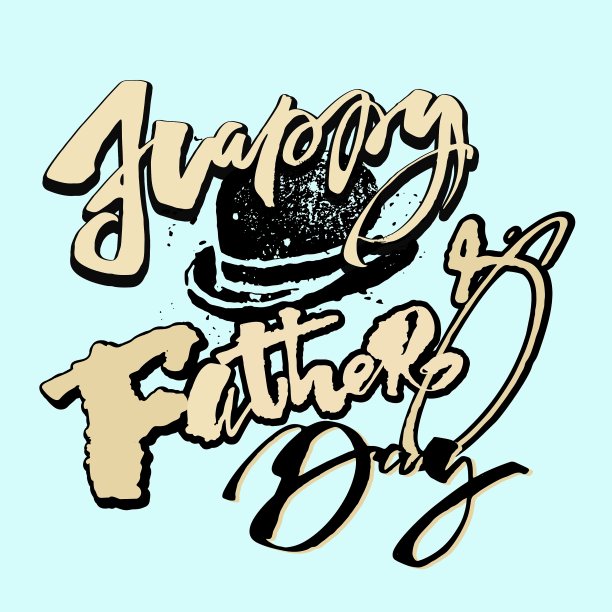 父亲节概念手写刻字动机图片下载