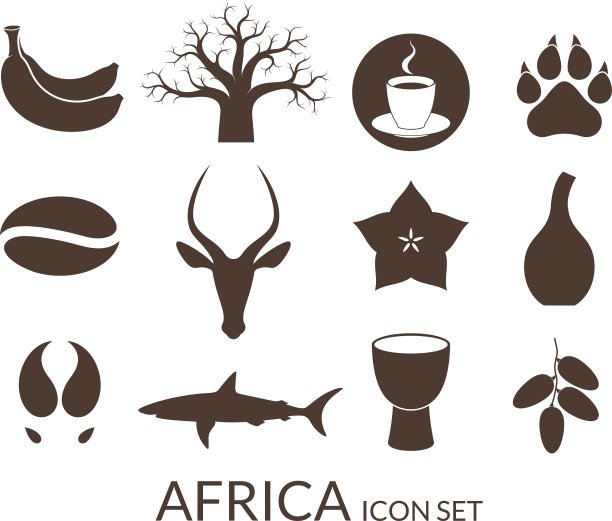 非洲图标设置图片下载