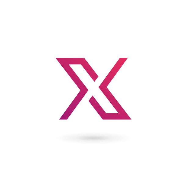 字母X标志图标设计模板元素图片下载