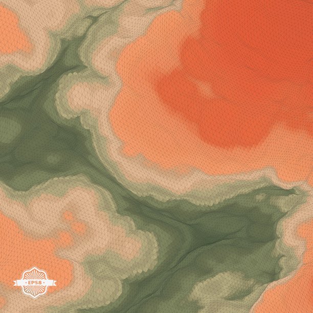 抽象景观背景马赛克3d图片下载