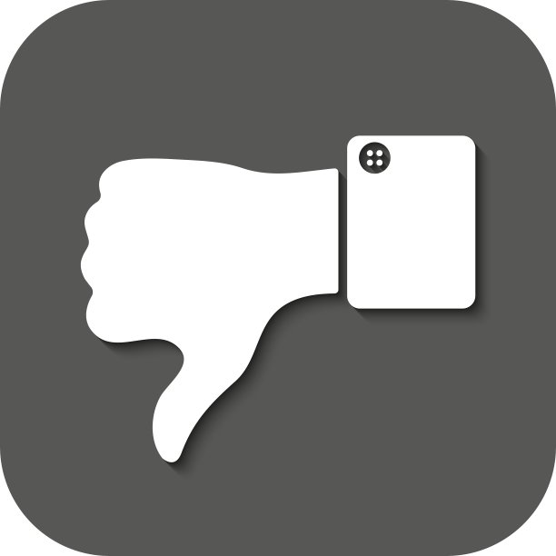 反对和禁止符号的拇指向下图标图片下载