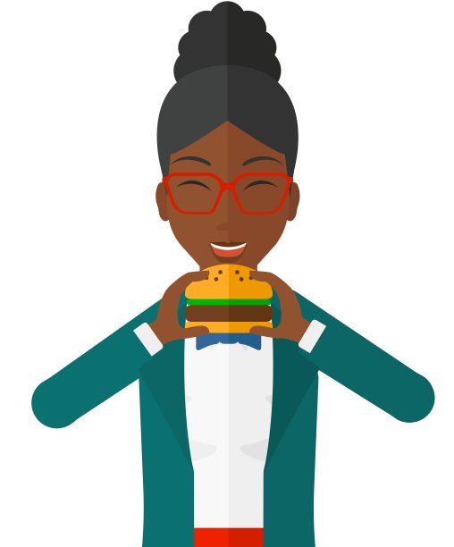 女人吃汉堡图片下载