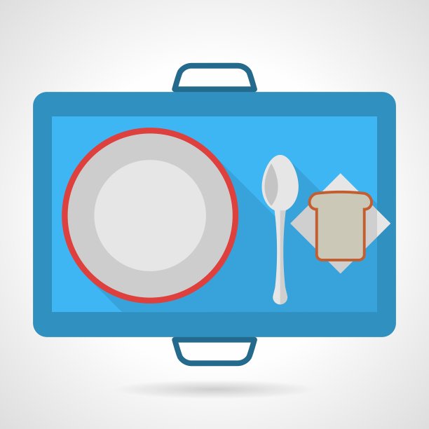 食物托盘的彩色图标图片下载