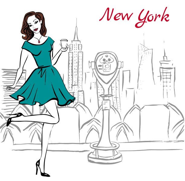 女人在街上图片下载