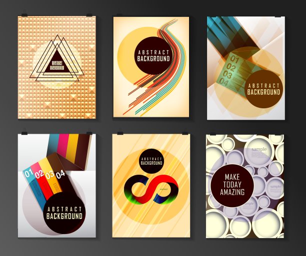 一套海报宣传册设计模板图片下载