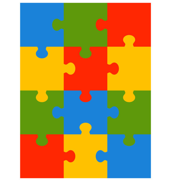 彩色拼图12图片下载