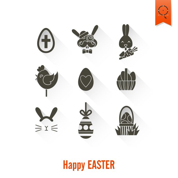 庆祝复活节的图标图片下载