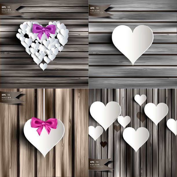 抽象的心形卡片图片下载