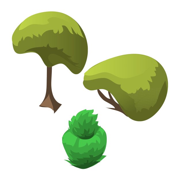 修剪树木和花坛植物的图标图片下载