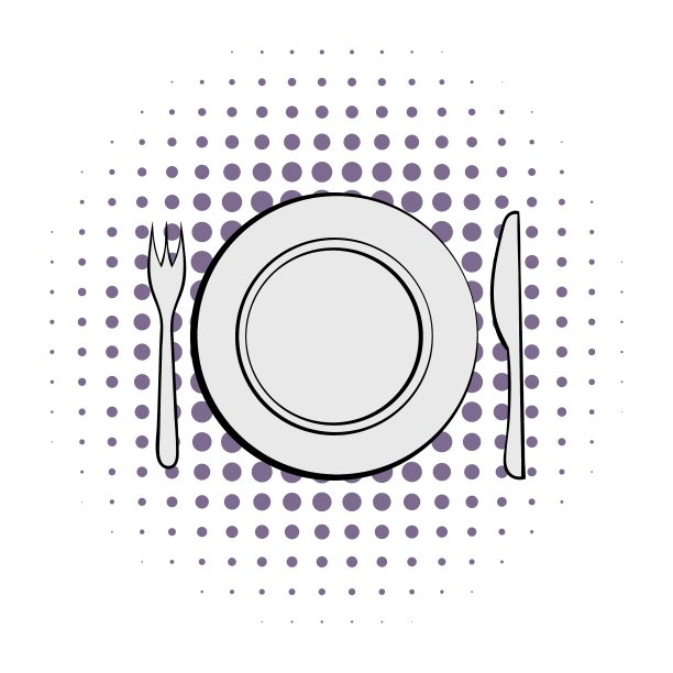 餐具和漫画盘图片下载