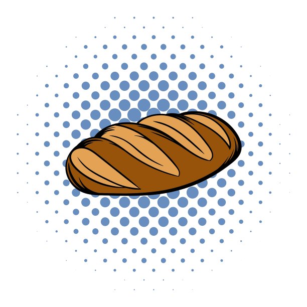 新鲜的面包可以漫画图标图片下载